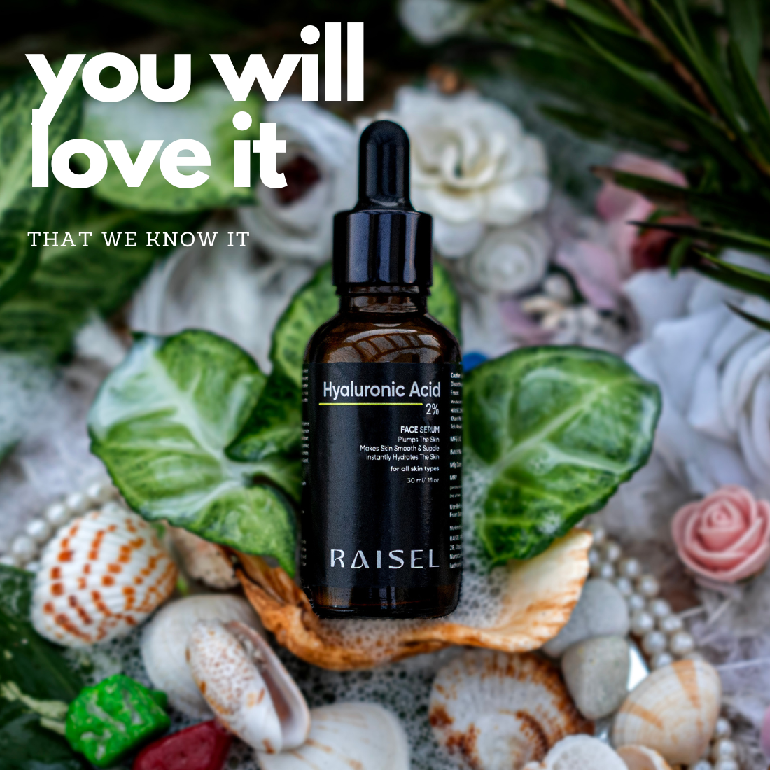 RAISEL 2% Hyaluronic Acid Face Serum  For All Skin Type 30ml