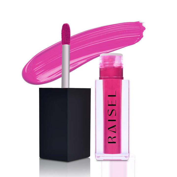 Raisel Liquid Matte Lipstick Waterproof Tempting Violet 33 Smudge Proof 12 Hours Stays Lip Color with Smooth Tip, Nourishing, Hydration and Moisturising on Your Lips (4.5-ML) For Women and Girls