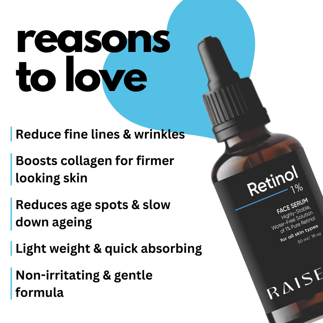 Combo RAISEL Vitamin C 23% Face Serum + 1%Retinol Face Serum For All Skin Type 30ml  each