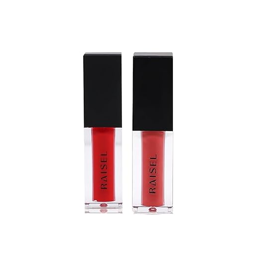 Raisel Liquid Matte Lipstick Waterproof Pack of 2 - Smudge Proof 12 Hours Stays Lip Color with Smooth Tip, Nourishing, Hydration and Moisturising on Your Lips for Women and Girls (9-ML)