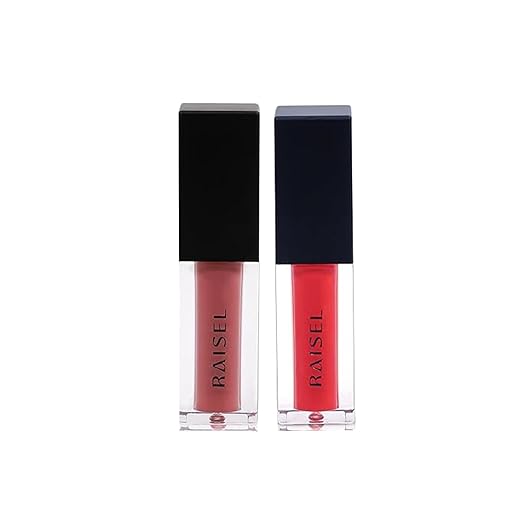 Raisel Liquid Matte Lipstick Waterproof Pack of 2 - Smudge Proof 12 Hours Stays Lip Color with Smooth Tip, Nourishing, Hydration and Moisturising on Your Lips for Women and Girls (9-ML)