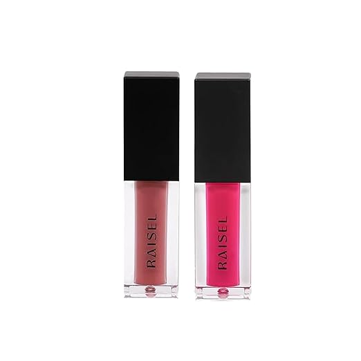 Raisel Liquid Matte Lipstick Waterproof Pack of 2 - Smudge Proof 12 Hours Stays Lip Color with Smooth Tip, Nourishing, Hydration and Moisturising on Your Lips for Women and Girls (9-ML)