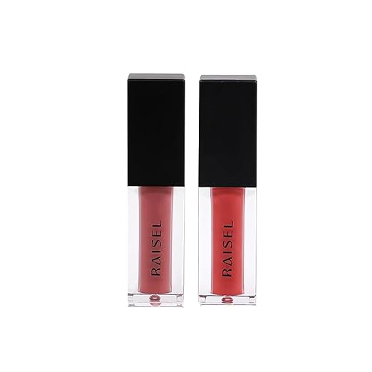 Raisel Liquid Matte Lipstick Waterproof Pack of 2 - Smudge Proof 12 Hours Stays Lip Color with Smooth Tip, Nourishing, Hydration and Moisturising on Your Lips for Women and Girls (9-ML)