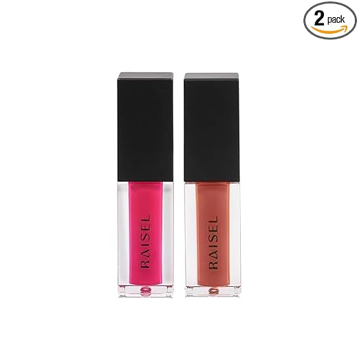 Raisel Liquid Matte Lipstick Waterproof Pack of 2 - Smudge Proof 12 Hours Stays Lip Color with Smooth Tip, Nourishing, Hydration and Moisturising on Your Lips for Women and Girls (9-ML)