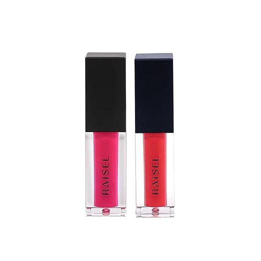 Raisel Liquid Matte Lipstick Waterproof Pack of 2 - Smudge Proof 12 Hours Stays Lip Color with Smooth Tip, Nourishing, Hydration and Moisturising on Your Lips for Women and Girls (9-ML)