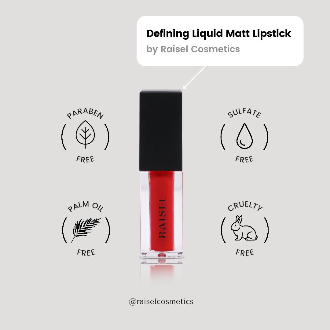 Raisel Liquid Matte Lipstick Waterproof Red Alert 11 Smudge Proof 12 Hours Stays Lip Color with Smooth Tip, Nourishing, Hydration, and Moisturising on Your Lips (4.5-ML) For Women and Girls