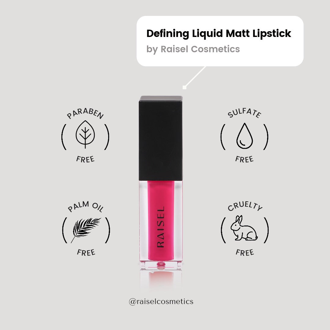 Raisel Liquid Matte Lipstick Waterproof Tempting Violet 33 Smudge Proof 12 Hours Stays Lip Color with Smooth Tip, Nourishing, Hydration and Moisturising on Your Lips (4.5-ML) For Women and Girls